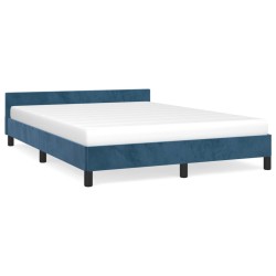 vidaXL Estructura cama con cabecero terciopelo azul oscuro 140x200 cm