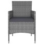 vidaXL Juego de muebles de jardín 5 piezas ratán sintético gris vidaXL Juego de muebles de jardín 5 piezas ratán sintético gris