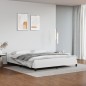 vidaXL Estructura de cama cabecero cuero sintético blanco 180x200 cm vidaXL Estructura de cama cabecero cuero sintético blanco 180x200 cm