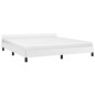 vidaXL Estructura de cama cabecero cuero sintético blanco 180x200 cm vidaXL Estructura de cama cabecero cuero sintético blanco 180x200 cm