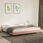 vidaXL Estructura de cama con cabecero de terciopelo rosa 200x200 cm