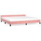 vidaXL Estructura de cama con cabecero de terciopelo rosa 200x200 cm