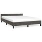 vidaXL Estructura cama con cabecero terciopelo gris oscuro 140x190 cm vidaXL Estructura cama con cabecero terciopelo gris oscuro 140x190 cm