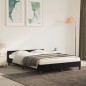 vidaXL Estructura de cama con cabecero de terciopelo negro 140x200 cm