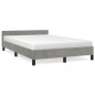 vidaXL Estructura de cama con cabecero terciopelo gris claro 120x200cm vidaXL Estructura de cama con cabecero terciopelo gris claro 120x200cm