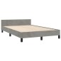 vidaXL Estructura de cama con cabecero terciopelo gris claro 120x200cm vidaXL Estructura de cama con cabecero terciopelo gris claro 120x200cm