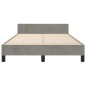 vidaXL Estructura de cama con cabecero terciopelo gris claro 120x200cm vidaXL Estructura de cama con cabecero terciopelo gris claro 120x200cm