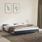 vidaXL Estructura cama con cabecero terciopelo azul oscuro 180x200 cm