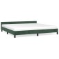 vidaXL Estructura cama con cabecero terciopelo verde oscuro 200x200 cm vidaXL Estructura cama con cabecero terciopelo verde oscuro 200x200 cm