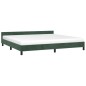 vidaXL Estructura cama con cabecero terciopelo verde oscuro 200x200 cm vidaXL Estructura cama con cabecero terciopelo verde oscuro 200x200 cm