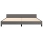 vidaXL Estructura de cama con cabecero cuero sintético gris 200x200 cm vidaXL Estructura de cama con cabecero cuero sintético gris 200x200 cm