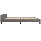 vidaXL Estructura de cama con cabecero cuero sintético gris 200x200 cm vidaXL Estructura de cama con cabecero cuero sintético gris 200x200 cm