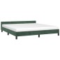 vidaXL Estructura cama con cabecero terciopelo verde oscuro 160x200 cm vidaXL Estructura cama con cabecero terciopelo verde oscuro 160x200 cm