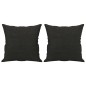 vidaXL Cojines decorativos 2 uds tela negro 40x40 cm vidaXL Cojines decorativos 2 uds tela negro 40x40 cm