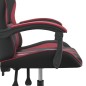vidaXL Silla gaming giratoria cuero sintético negro y rojo vino tinto vidaXL Silla gaming giratoria cuero sintético negro y rojo vino tinto