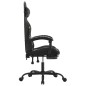 vidaXL Silla gaming giratoria y reposapiés cuero sintético