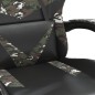 vidaXL Silla gaming giratoria y reposapiés cuero sintético