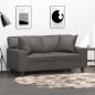 vidaXL Cojines decorativos 2 uds cuero sintético gris 40x40 cm vidaXL Cojines decorativos 2 uds cuero sintético gris 40x40 cm
