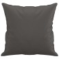 vidaXL Cojines decorativos 2 uds cuero sintético gris 40x40 cm vidaXL Cojines decorativos 2 uds cuero sintético gris 40x40 cm