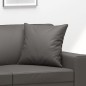 vidaXL Cojines decorativos 2 uds cuero sintético gris 40x40 cm vidaXL Cojines decorativos 2 uds cuero sintético gris 40x40 cm