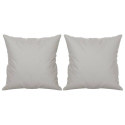 vidaXL Cojines decorativos 2 uds tela microfibra gris claro 40x40 cm