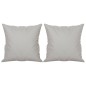vidaXL Cojines decorativos 2 uds tela microfibra gris claro 40x40 cm