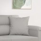 vidaXL Cojines decorativos 2 uds tela microfibra gris claro 40x40 cm