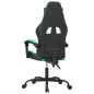vidaXL Silla gaming giratoria cuero sintético negro y verde vidaXL Silla gaming giratoria cuero sintético negro y verde