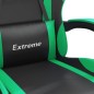 vidaXL Silla gaming giratoria cuero sintético negro y verde vidaXL Silla gaming giratoria cuero sintético negro y verde