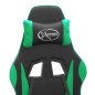 vidaXL Silla gaming giratoria cuero sintético negro y verde vidaXL Silla gaming giratoria cuero sintético negro y verde