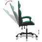 vidaXL Silla gaming giratoria cuero sintético negro y verde vidaXL Silla gaming giratoria cuero sintético negro y verde