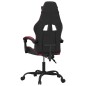 vidaXL Silla gaming giratoria cuero sintético negro y rojo vino tinto vidaXL Silla gaming giratoria cuero sintético negro y rojo vino tinto