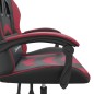 vidaXL Silla gaming giratoria cuero sintético negro y rojo vino tinto vidaXL Silla gaming giratoria cuero sintético negro y rojo vino tinto