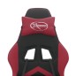 vidaXL Silla gaming giratoria cuero sintético negro y rojo vino tinto vidaXL Silla gaming giratoria cuero sintético negro y rojo vino tinto