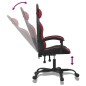 vidaXL Silla gaming giratoria cuero sintético negro y rojo vino tinto vidaXL Silla gaming giratoria cuero sintético negro y rojo vino tinto