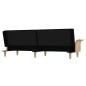 vidaXL Sofá cama con reposabrazos tela negro vidaXL Sofá cama con reposabrazos tela negro