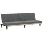 vidaXL Sofá cama con portavasos tela gris oscuro vidaXL Sofá cama con portavasos tela gris oscuro