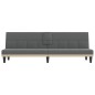 vidaXL Sofá cama con portavasos tela gris oscuro vidaXL Sofá cama con portavasos tela gris oscuro