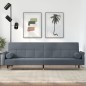vidaXL Sofá cama con cojines terciopelo gris oscuro