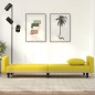 vidaXL Sofá cama con cojines tela amarillo claro vidaXL Sofá cama con cojines tela amarillo claro