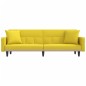 vidaXL Sofá cama con cojines tela amarillo claro vidaXL Sofá cama con cojines tela amarillo claro