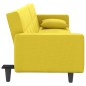 vidaXL Sofá cama con cojines tela amarillo claro vidaXL Sofá cama con cojines tela amarillo claro