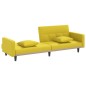 vidaXL Sofá cama con cojines tela amarillo claro vidaXL Sofá cama con cojines tela amarillo claro