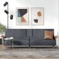 vidaXL Sofá cama con portavasos terciopelo gris oscuro vidaXL Sofá cama con portavasos terciopelo gris oscuro