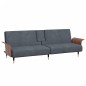 vidaXL Sofá cama con portavasos terciopelo gris oscuro vidaXL Sofá cama con portavasos terciopelo gris oscuro