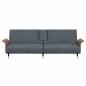 vidaXL Sofá cama con portavasos terciopelo gris oscuro vidaXL Sofá cama con portavasos terciopelo gris oscuro