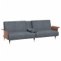 vidaXL Sofá cama con portavasos terciopelo gris oscuro vidaXL Sofá cama con portavasos terciopelo gris oscuro