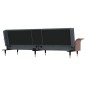 vidaXL Sofá cama con portavasos terciopelo gris oscuro vidaXL Sofá cama con portavasos terciopelo gris oscuro