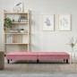vidaXL Sofá cama con portavasos terciopelo rosa vidaXL Sofá cama con portavasos terciopelo rosa