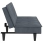 vidaXL Sofá cama con portavasos terciopelo gris oscuro vidaXL Sofá cama con portavasos terciopelo gris oscuro